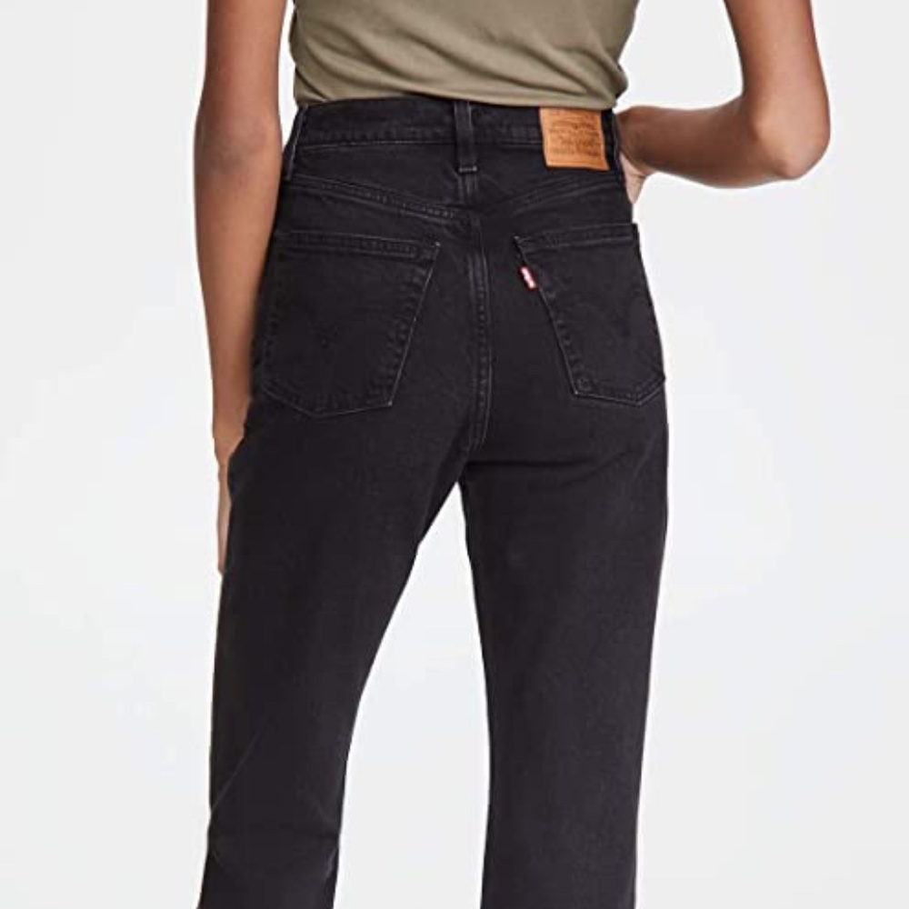 levi's ribcage bootcut in black lake (brand new)